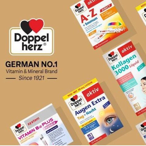 护眼神器！叶黄素软胶囊€0.1/天黑五价：Doppelherz 德国双心保健品  - 辅酶Q10，鱼油，维生素