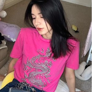 Maje@Maje龙年限定桃粉色T恤