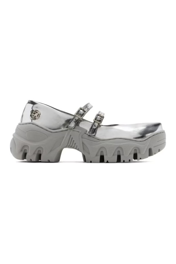 SSENSE 独家发售银色 Boccaccio II MJ 芭蕾鞋