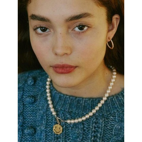 ネックレス・ペンダント TATIANA Romantic Pearl Ribbon Necklace NZ2076 ○TATIANA○ Romantic Pearl Ribbon Necklace NZ2076 5002175969