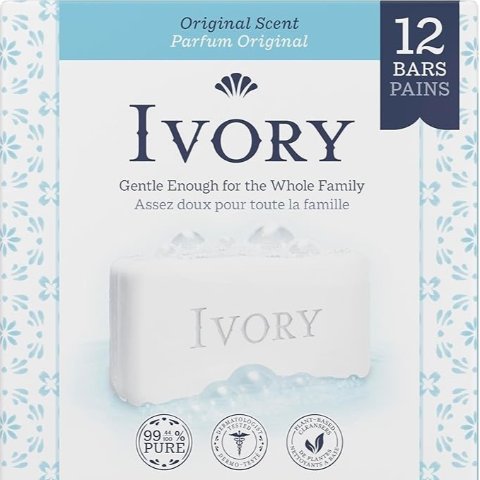 💥史低价💥：Ivory 象牙香皂原味12块 每件仅需$0.9