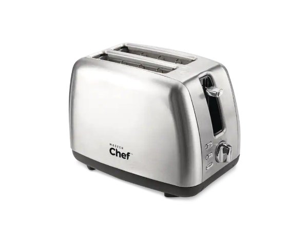 MASTER Chef 宽槽烤面包机，3 档，不锈钢，2 片