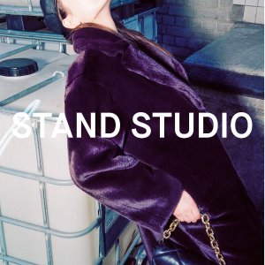 Stand Studio 环保皮草品牌 奶黄色泰迪熊大衣$354