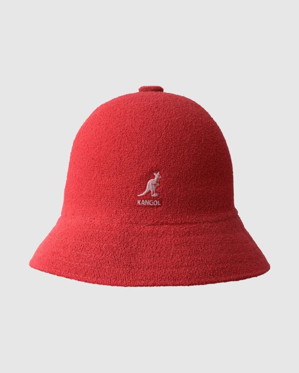 珊瑚红毛绒渔夫帽