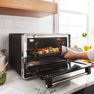 史低价：KitchenAid KCO255BM 双对流烤箱