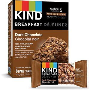 💥史低价💥：KIND 黑巧克力坚果能量棒 50g大包装*4个 无麸质口感棒
