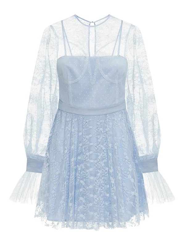 Craft 蕾丝淡蓝色连衣裙