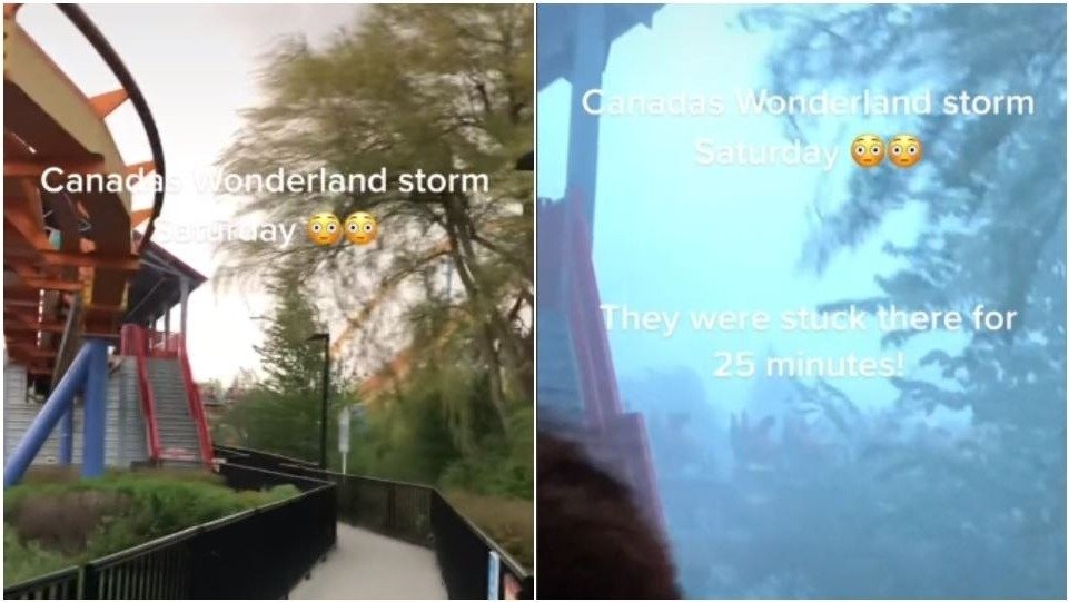 视频曝光！雷暴袭击导致Wonderland停电，游客挂在空中半小时获救！