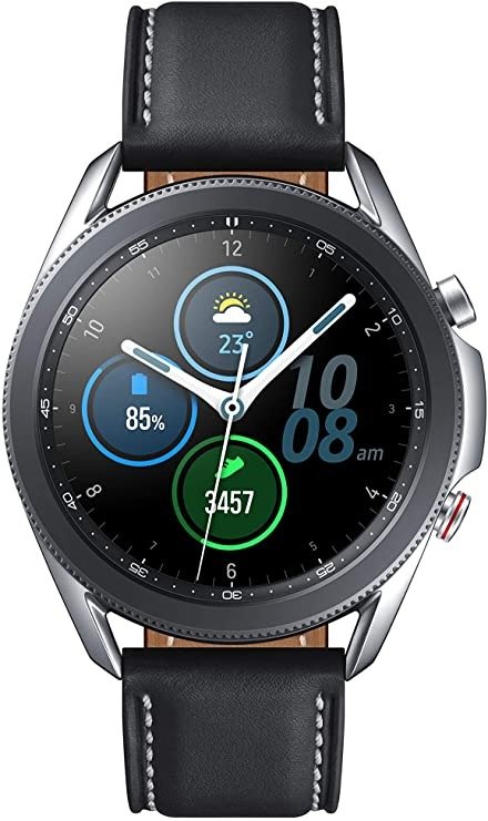 Galaxy Watch3 (45mm, GPS, Bluetooth, Unlocked LTE), Mystic Silver (US Version with Warranty)