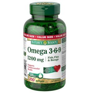 Nature's Bounty Omega-3-6-9 复合鱼油胶囊（200粒/1200mg）