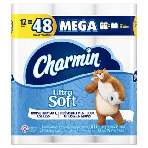 史低！Charmin 超大卷柔软厕纸(12个超大卷相当于普通48卷)