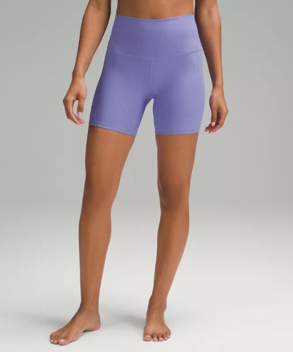 High-Rise Yoga 短裤 6" Grid Texture
