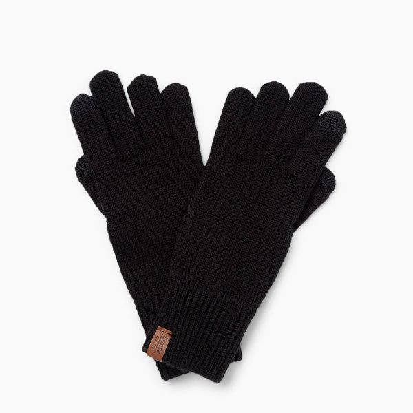 黑色针织手套