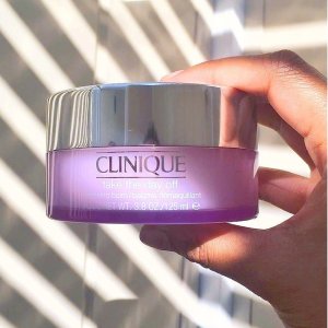 Clinique 紫胖子保湿清洁眼唇面部卸妆膏 深层清洁
