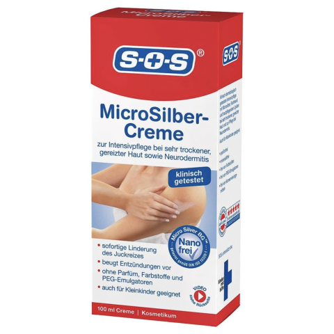 100ml仅€5.99SOS 微银霜 抗菌消炎 促进皮肤自然更新 湿疹皮炎可用