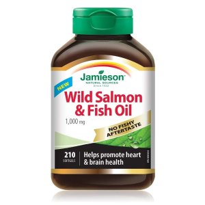 Jamieson 无腥味野生三文鱼油 210粒 保护心脑血管健康