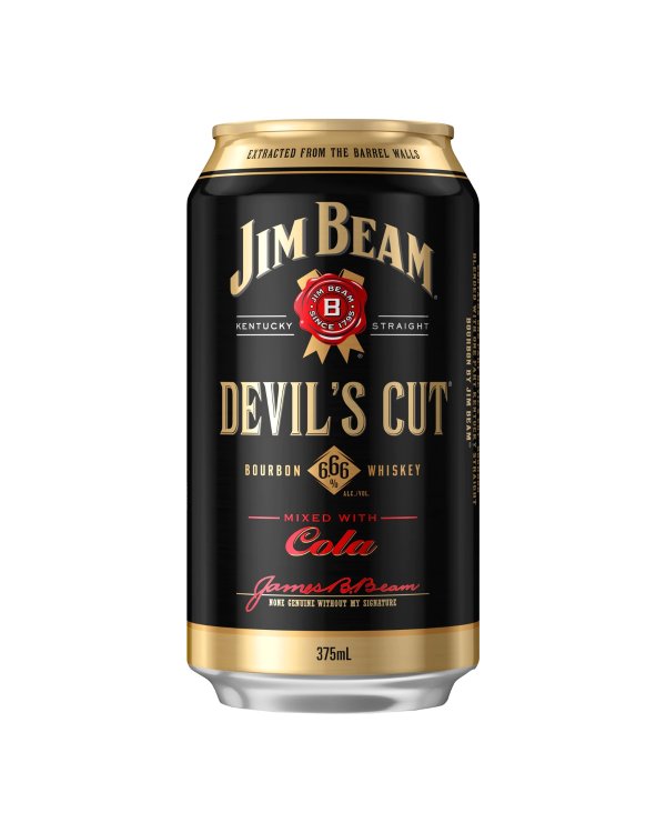 Jim Beam Devil's Cut Bourbon & Cola Cans 375mL