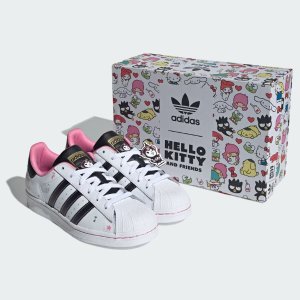 Adidas鞋盒都好用心Hello Kitty联名大童贝壳头