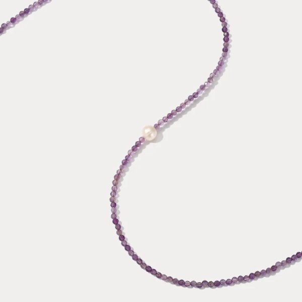 香薰紫串珠项链