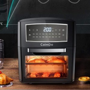 CalmDo 空气烤箱 12L大容量 3层设计 360旋转 香喷喷的小烤鸡