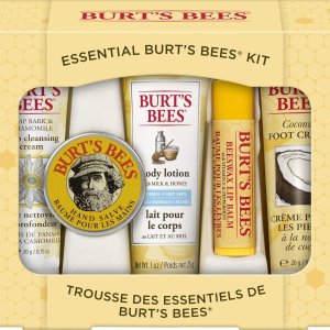 Burt's Bees 明星护肤5件套 含护唇膏 身体乳 洁面乳 护足霜 手霜