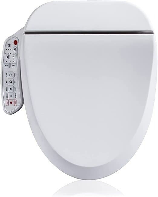 ZMA102 Elongated Smart Toilet Seat, Unlimited Warm Water, Vortex Wash, Electronic Heated,Warm Air Dryer,Bidet Seat,Rear and Front Wash, LED Light, Need Electrical, White