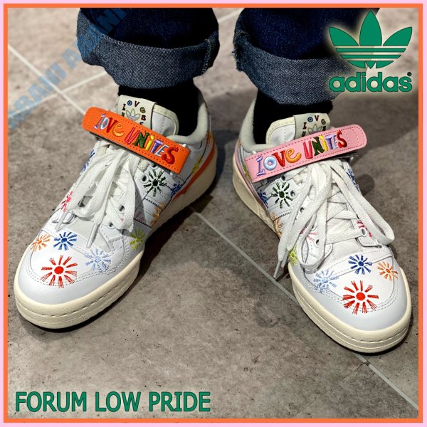 Forum 男女款pride系列小白鞋