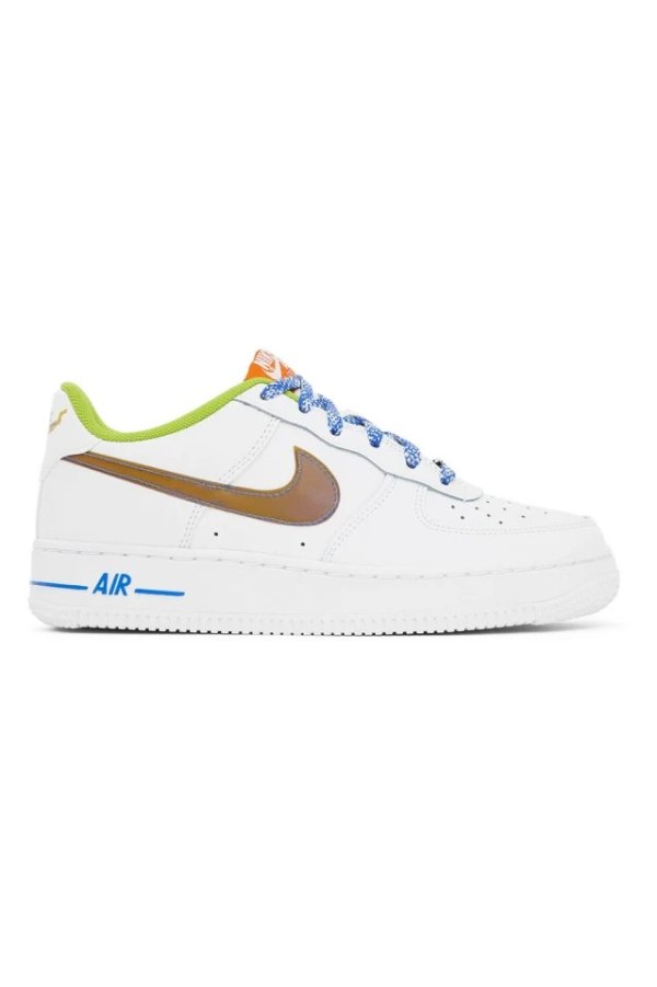 白色 Air Force 1 LV8 儿童运动鞋