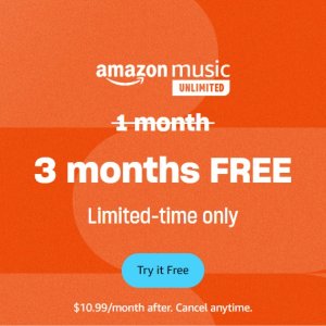 Amazon Music Unlimited 3个月会员 新用户福利！