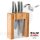 GLOBAL TEIKOKU 5PC BLOCK KNIFE SET + MINOSHARP SHARPENER MADE IN JAPAN