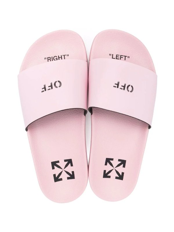 logo粉色箭头拖鞋