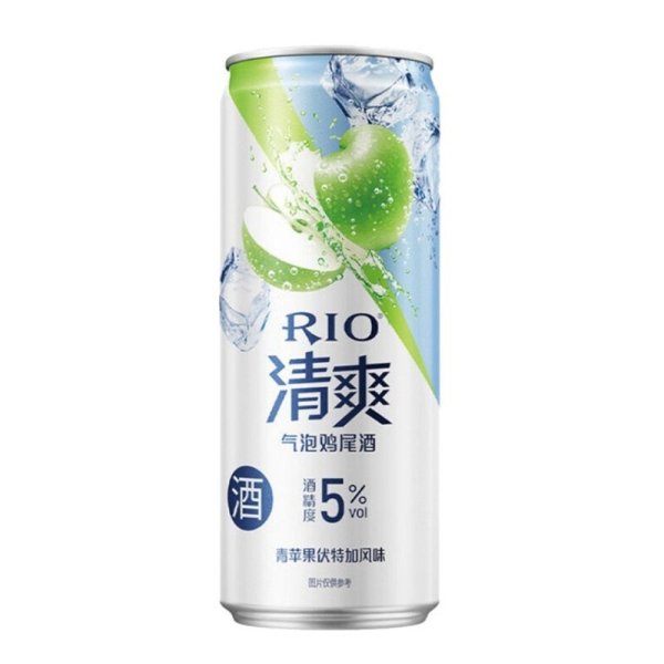 RIO 清爽5度 青苹果伏特加味气泡鸡尾酒 5%vol 330ml