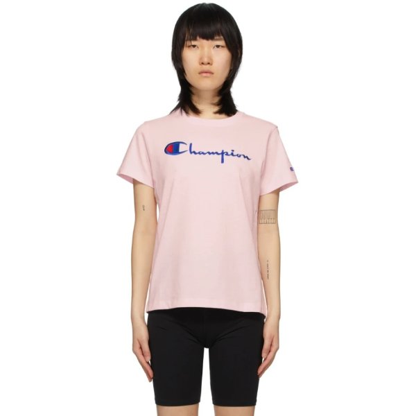 粉色logoT恤