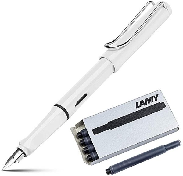 Lamy 白色 钢笔套装(替换芯5个黑色)