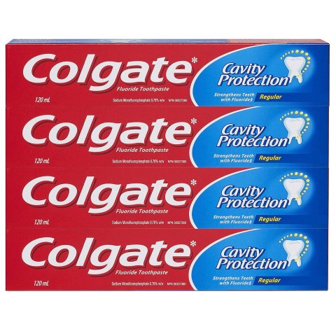 120ml*4支只要$5.97🥬白菜价🥬：Colgate 高露洁 Cavity Protection防蛀修护牙膏