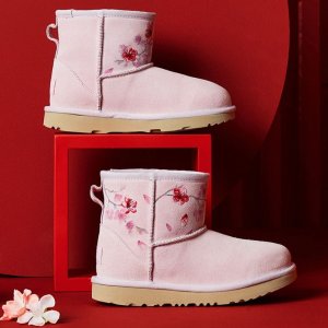 UGG “步步生花”新春限定系列发布 $177收封面樱粉刺绣款