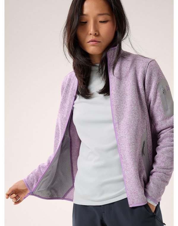 Cardigan Covert 紫粉色抓绒保温夹克
