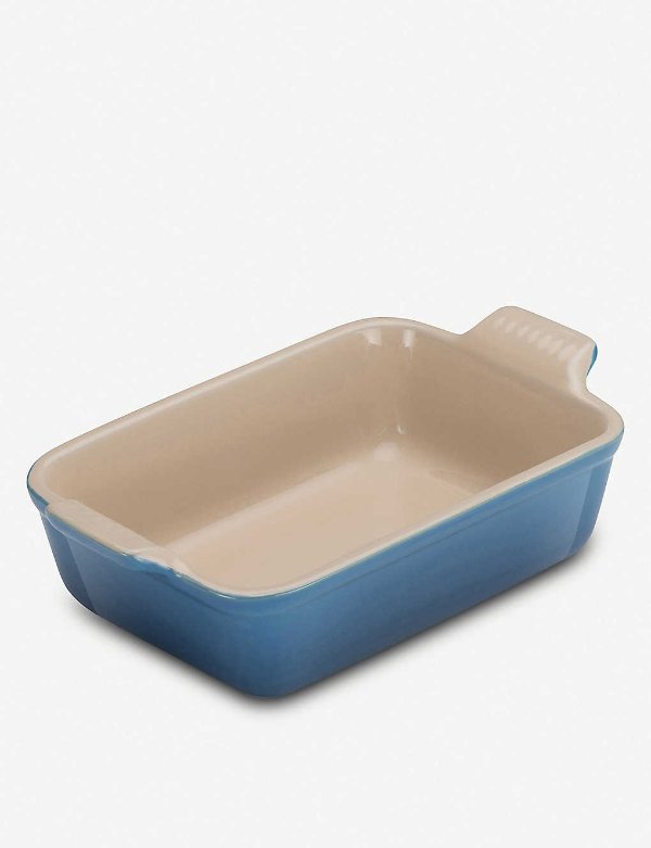 Stoneware rectangular deep dish 19cm