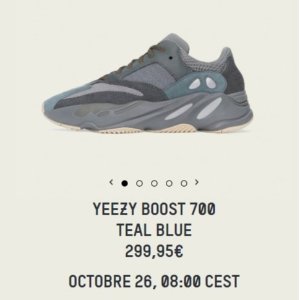 预告：Adidas官网 Yeezy Boost 700 Teal Blue 发售