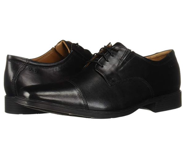 Clarks Tilden Cap Oxford DERBY真皮男鞋 经典黑色