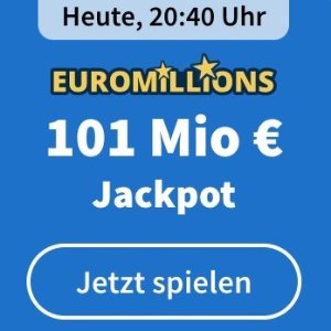EuroMillions 彩票奖金累计1.01亿欧 单车秒变摩托