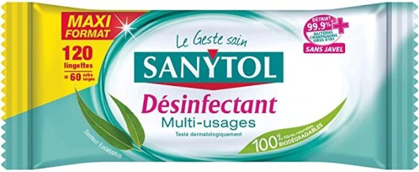 Sanytol 消毒湿巾超大装*120张