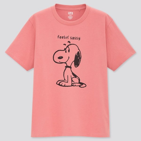 脏粉色史努比T恤