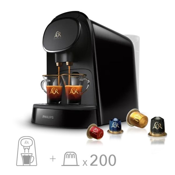 L'OR BARISTA 黑色咖啡机+200颗胶囊咖啡