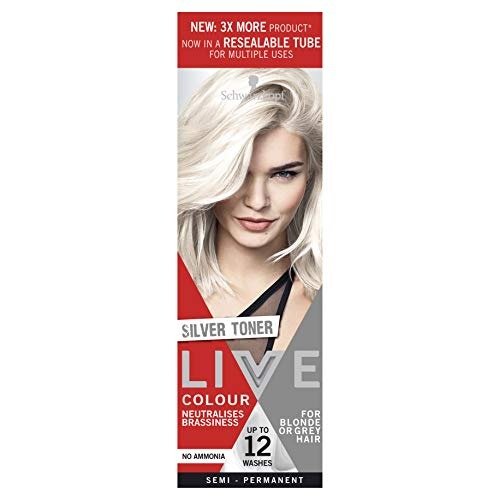 , Silver Toner, Semi-permanent hair colour, lasts up to 12 washes