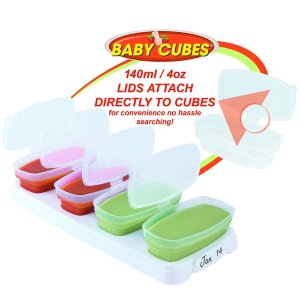 Baby Cubes 婴儿辅食便携盒,4个装