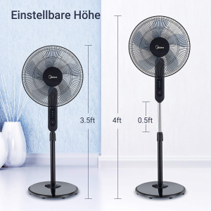 Midea 美的电风扇 国货大品牌 3种风速 4种模式 5米可遥控