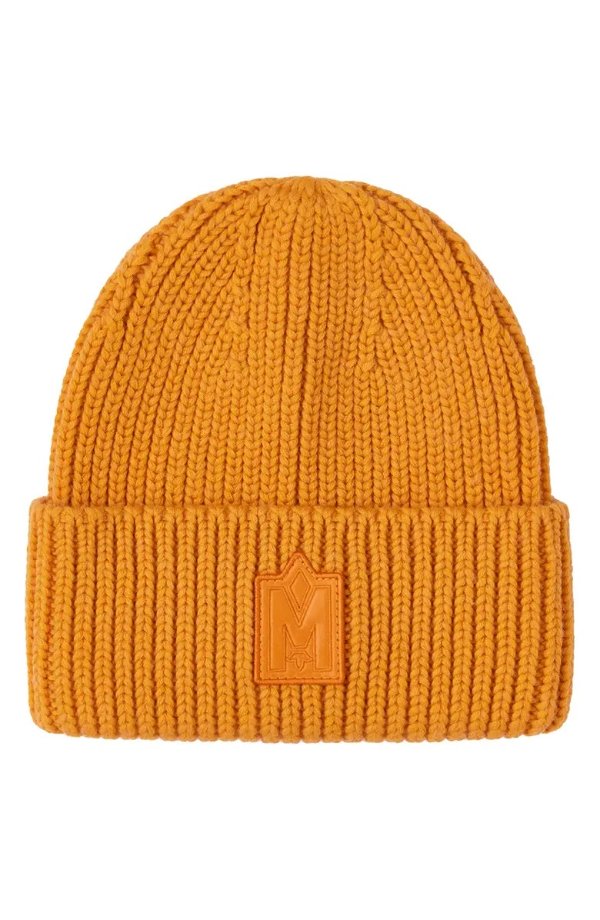 姜黄色针织帽