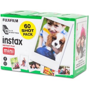 6折起 Mini彩色相纸$13/10张囤相纸！Fujifilm 富士拍立得相纸 60张只要$55 (每张不到$1)