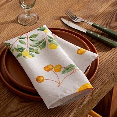 柠檬印花餐巾 